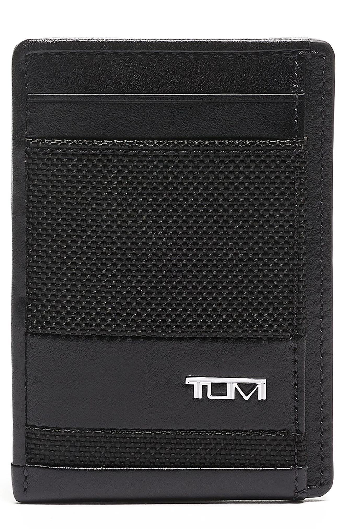 tumi green wallet