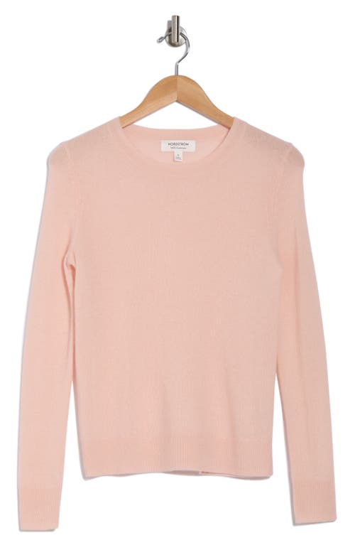 Shop Nordstrom Crewneck Cashmere Sweater In Pink Chintz