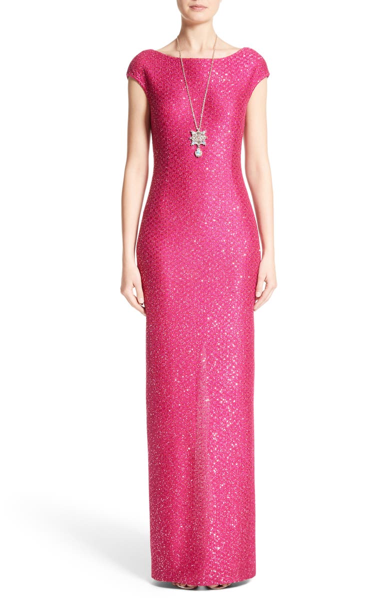 St. John Evening Sequin Knit Column Gown Nordstrom