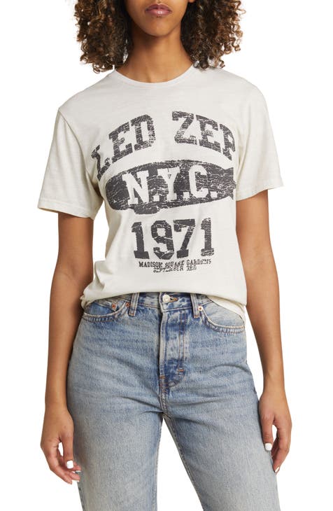 Led Zeppelin NYC Blimp Cotton Graphic T-Shirt