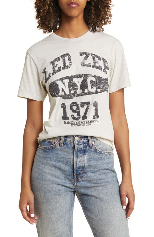 Led Zeppelin NYC Blimp Cotton Graphic T-Shirt in Sand