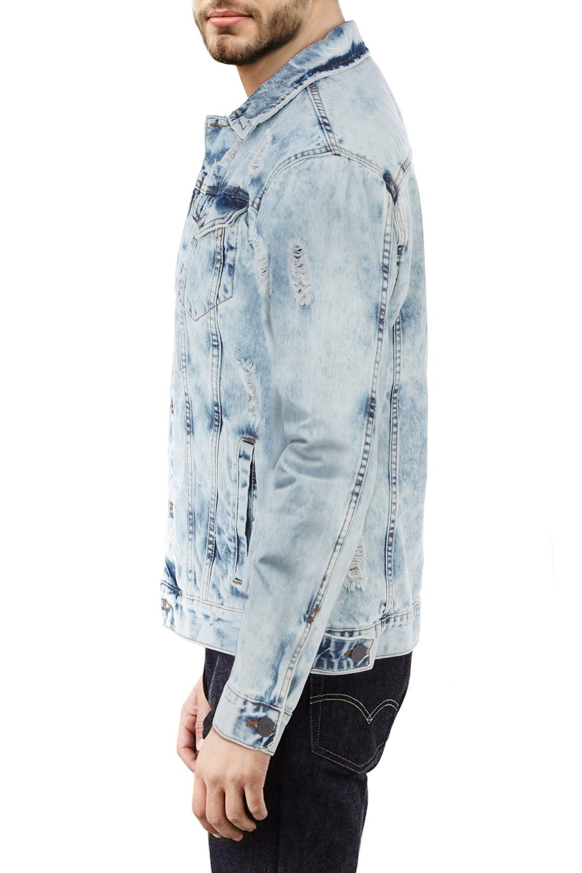 XRAY Slim Washed Denim Jacket Nordstromrack