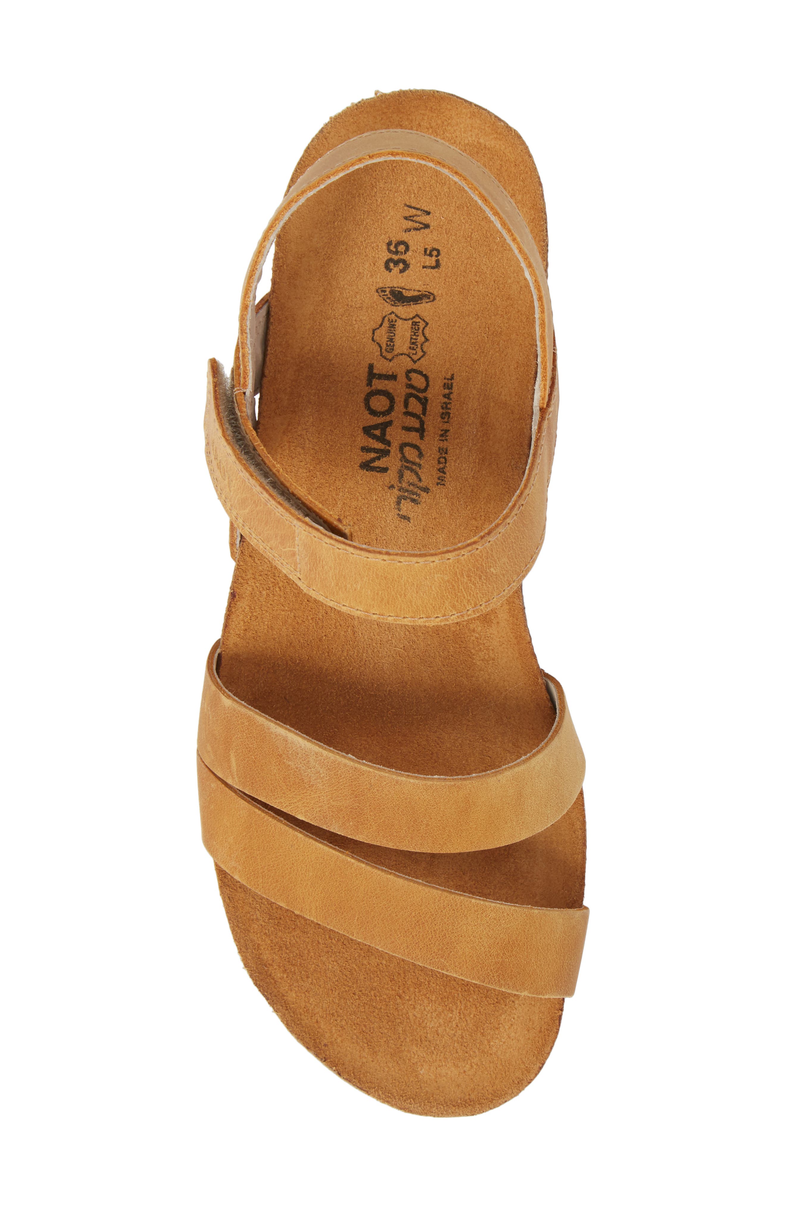 Naot Kayla Sage Nubuck Leather Wedge Sandals