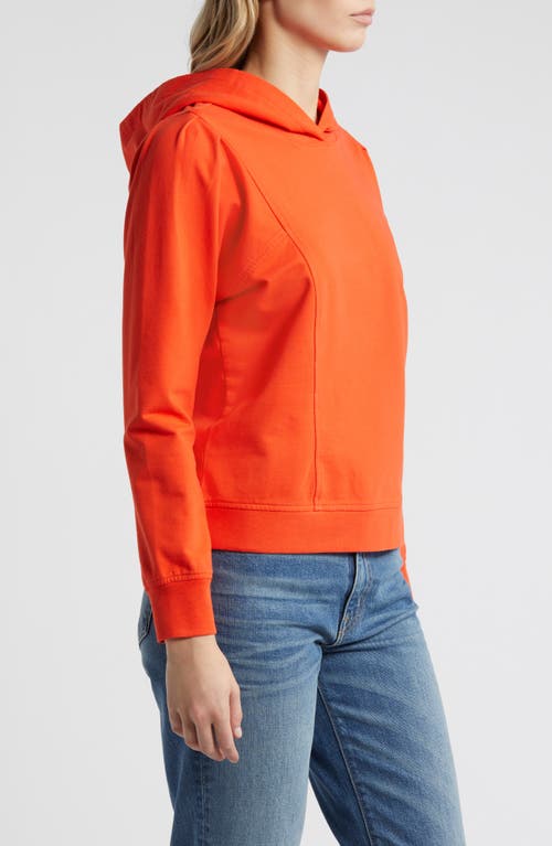 Shop Caslonr Caslon(r) Pleat Sleeve Hoodie In Red Grenadine