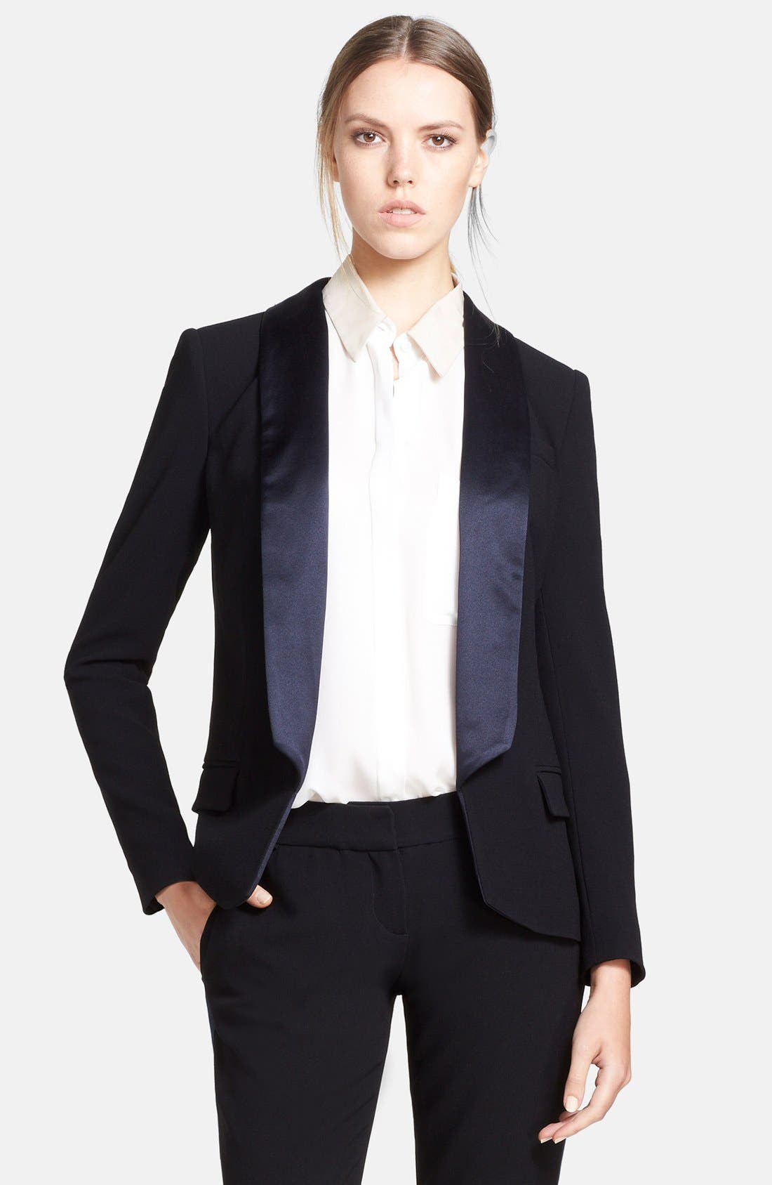Haute Hippie Satin Lapel Blazer Nordstrom