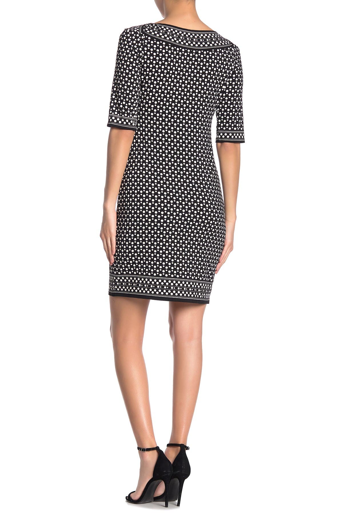 max studio mixed print sheath dress