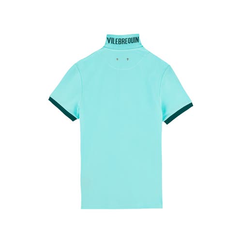Vilebrequin Turtle-embroidered Polo Shirt In Lagon