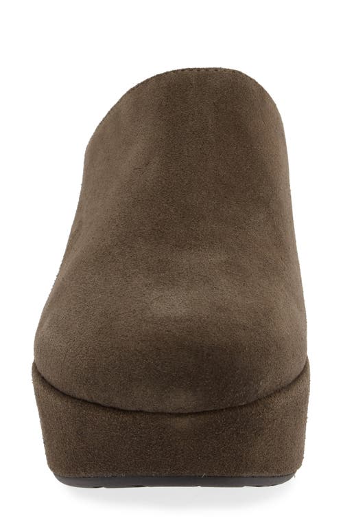 Chocolat Blu Yoma Platform Clog In Olive Suede