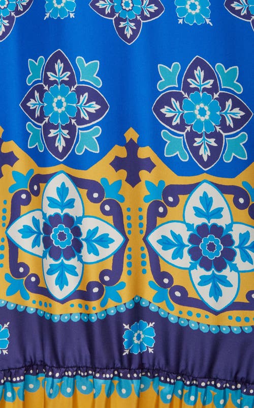 La Doublej Vesta Dress In Tiles Degrade Blue