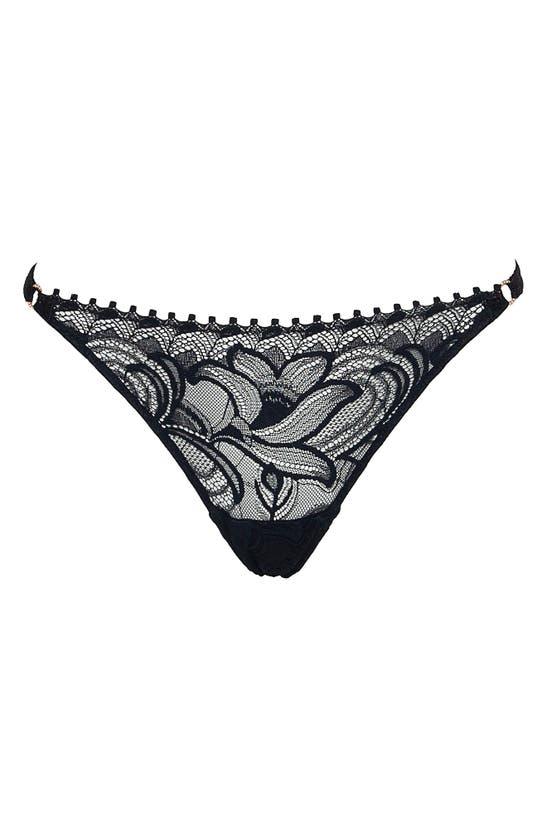 Shop Huit Nuit Folles Lace Bikini Briefs In Black