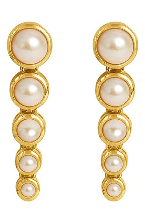 Dean Davidson Signature Cultured Pearl Drop Earrings In Pearl/ Gold