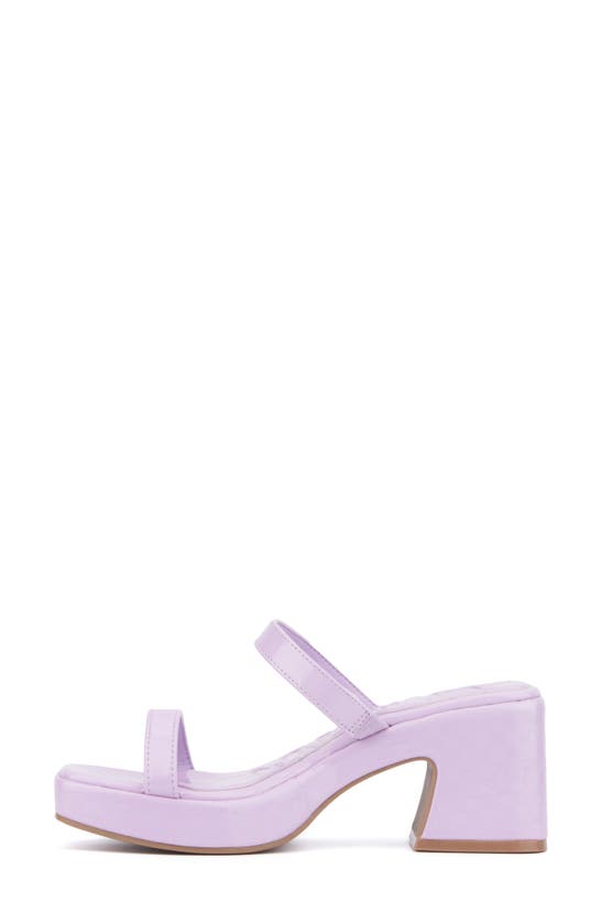 Shop Olivia Miller Savage Block Heel Sandal In Lavender