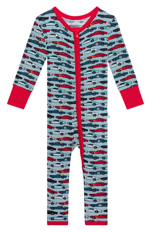 Posh Peanut Miles Fitted Convertible Footie Pajamas Open Blue at Nordstrom,