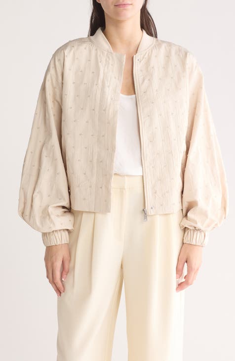 Metallic Flecked Bomber Jacket