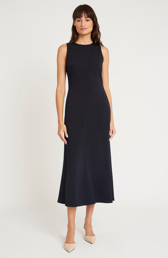 Luxely Reed Sleeveless Midi A-line Dress In Meteorite
