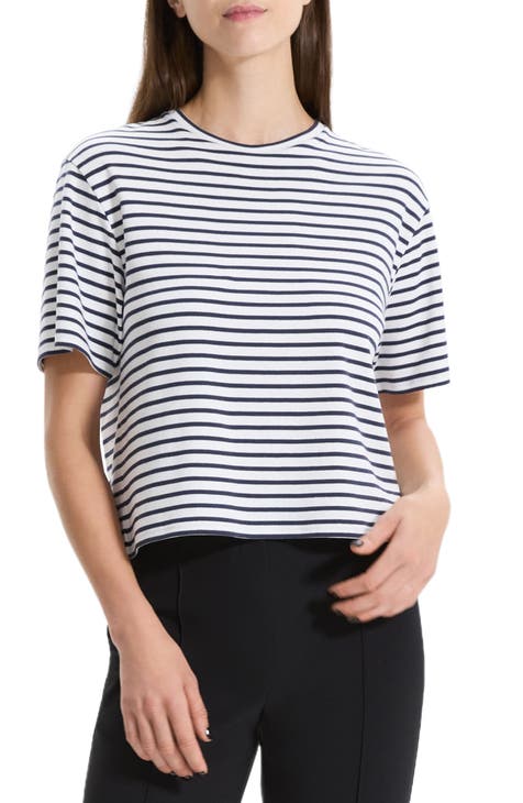 Boxy Stripe Supima® Cotton T-Shirt