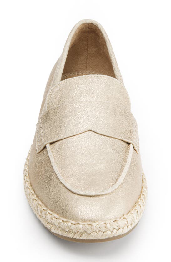 Shop Me Too Kason Metallic Loafer In Champagne