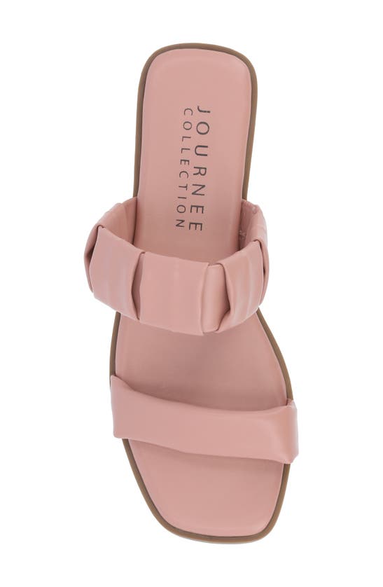 Shop Journee Collection Pegie Flat Slide Sandal In Pink