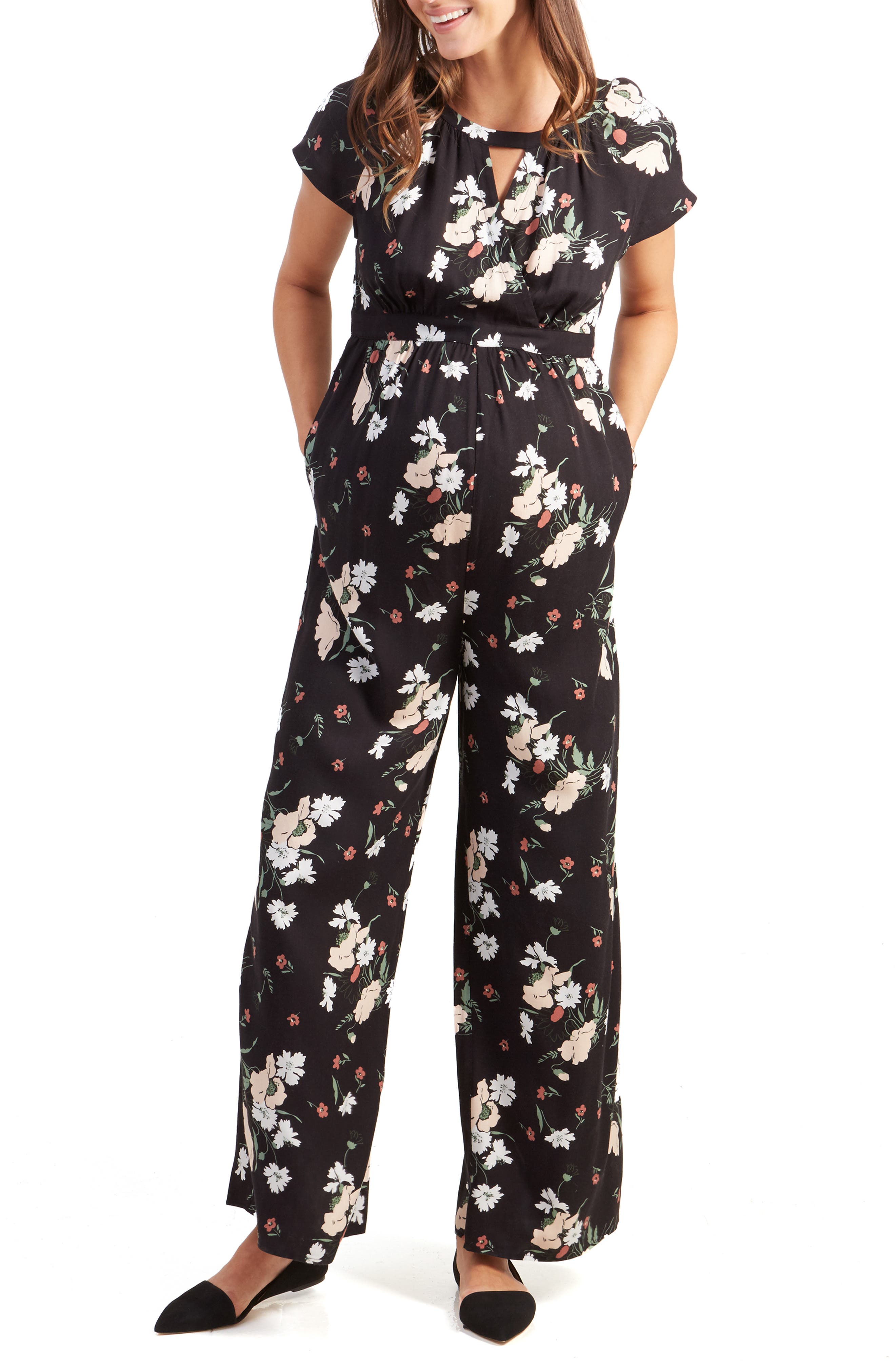 Ingrid & Isabel Wide Leg Jumpsuit, Black