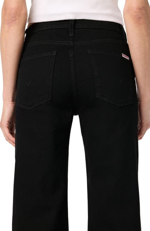 Hudson Jeans Rosalie High Waist Crop Wide Leg Jeans In Black Rinse H2