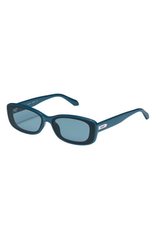 Quay Australia Vibe Check 62mm Small Square Sunglasses In Deep Turquoise