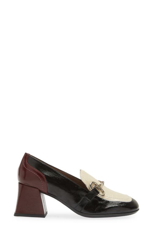 Shop Wonders Moc Toe Bit Loafer Pump In Black Vino Cream Combo