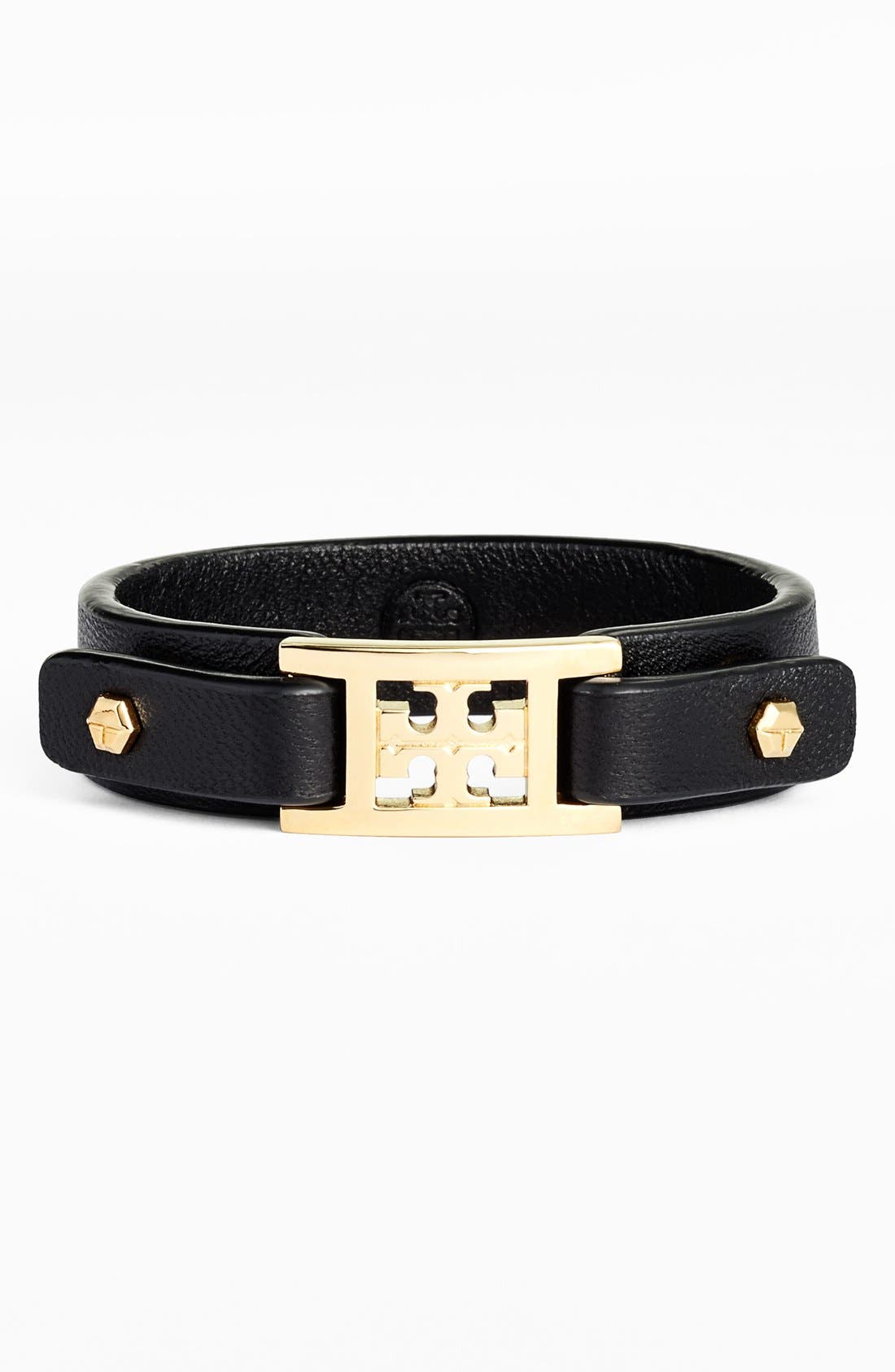 Tory Burch Leather Logo Buckle Bracelet Nordstrom