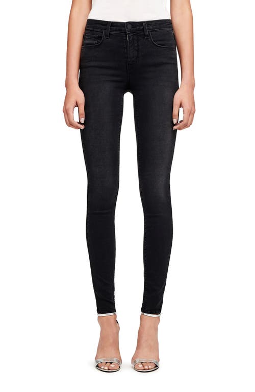 Marguerite High Waist Skinny Jeans in Dark Graphite