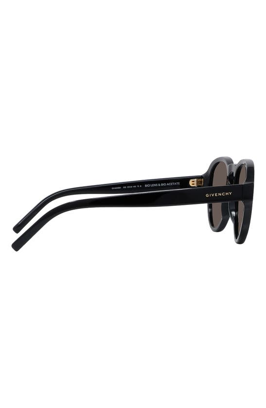 Shop Givenchy Gv Day 51mm Pilot Sunglasses In Shiny Black / Brown