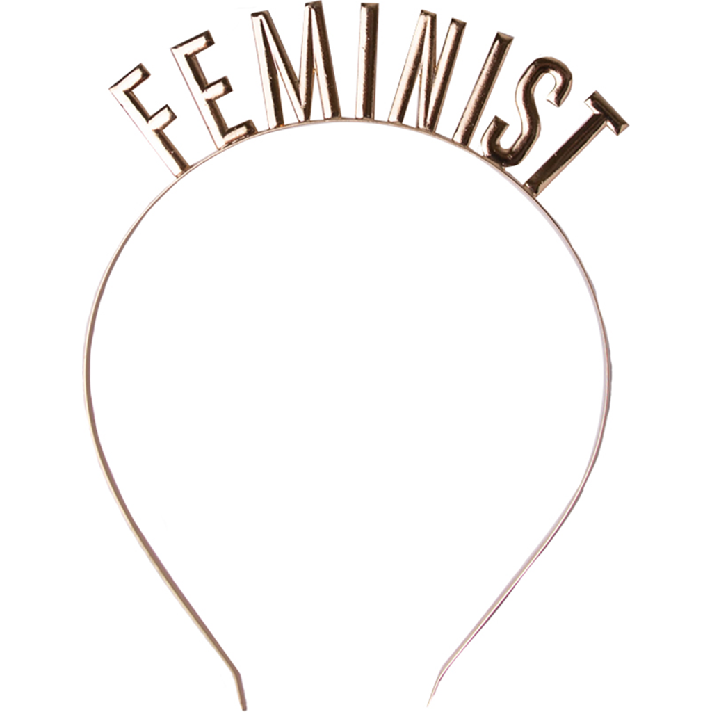 Jollity & Co Witty Metal Headband In Feminist