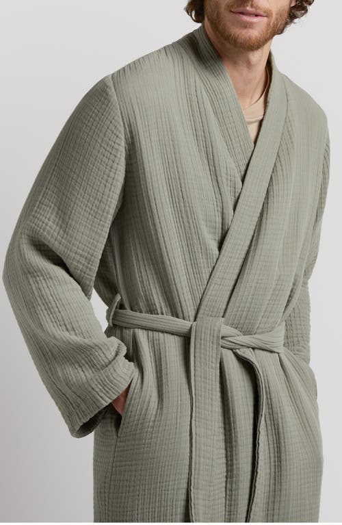 Shop Parachute Gender Inclusive Cloud Cotton Robe In Moss