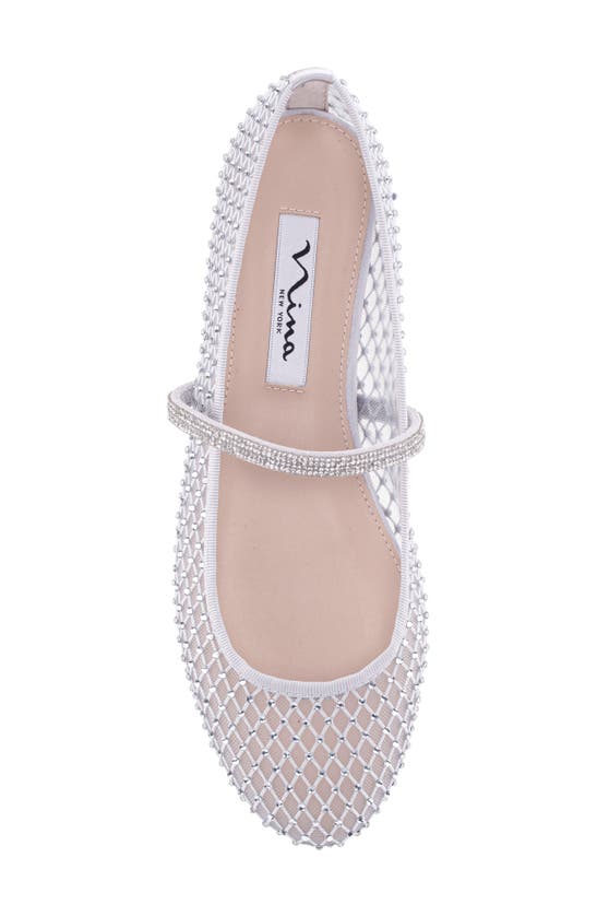 Shop Nina Peggy Mary Jane Flat In Silver
