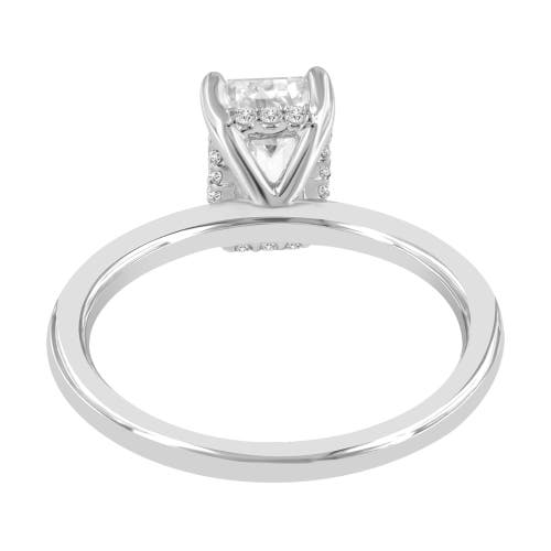 Shop Luvmyjewelry Empress 14k White Gold Emerald Cut Lab Grown Diamond Hidden Halo Engagement Ring