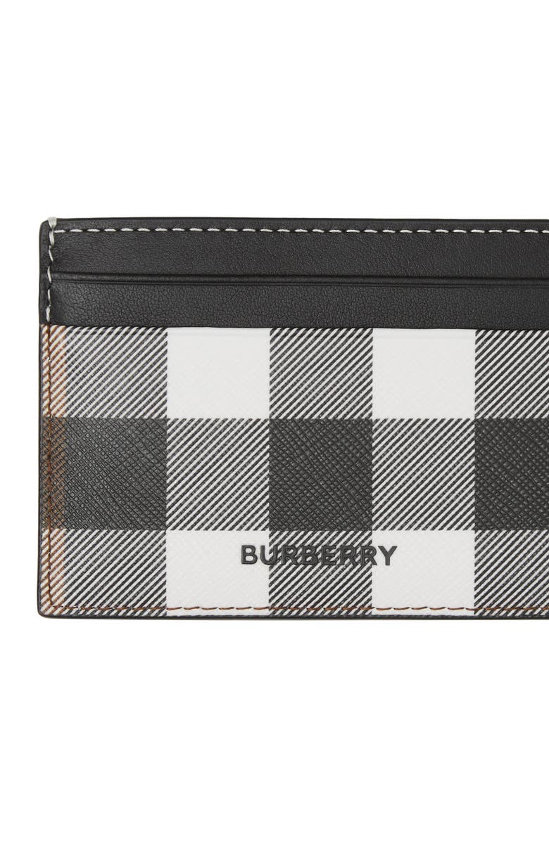 Burberry Kier Check E-Canvas & Leather Card Case | Nordstrom