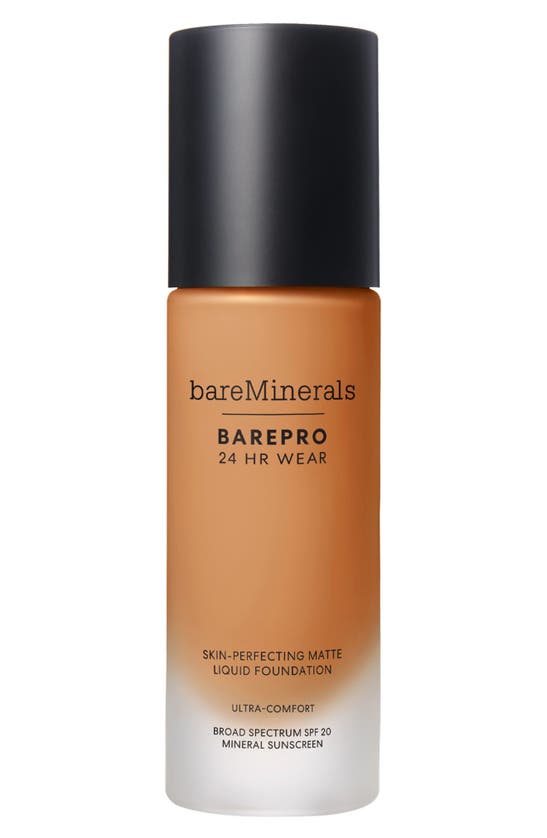 Shop Bareminerals Barepro 24hr Wear Skin-perfecting Matte Liquid Foundation Mineral Spf 20 Pa++ In Medium Deep 43 Neutral