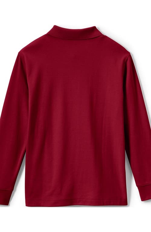 LANDS' END LANDS' END SCHOOL UNIFORM KIDS LONG SLEEVE INTERLOCK POLO SHIRT 
