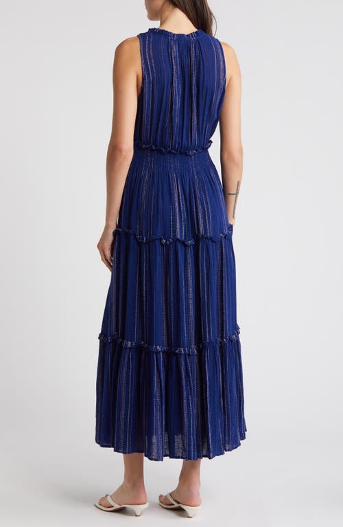 Shop Rails Loulou Stripe Sleeveless Linen Blend Maxi Dress In Noja Stripe