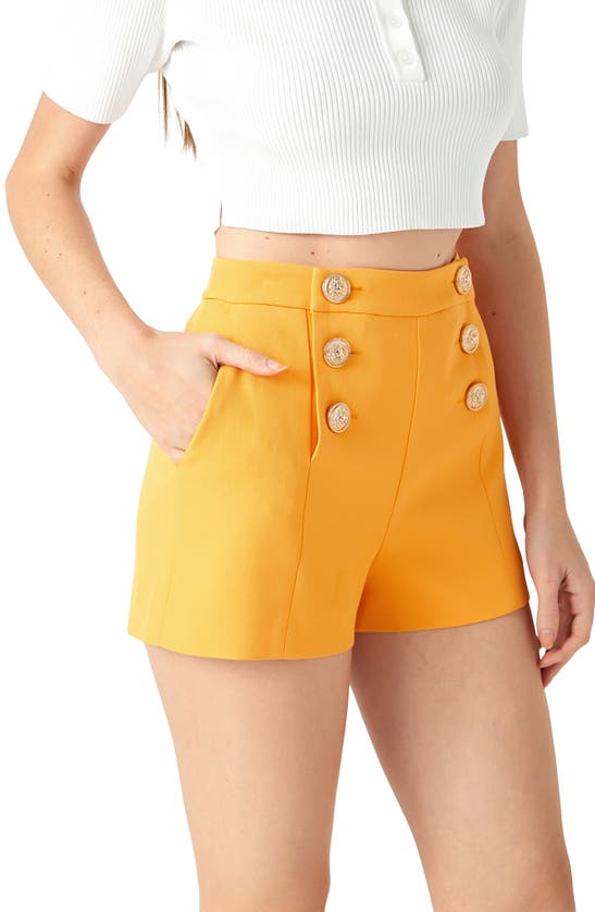 Endless Rose High Waist Sailor Shorts In Orange