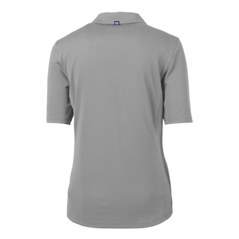 Shop Cutter & Buck Gray Chicago Cubs Drytec Virtue Eco Pique Recycled Polo