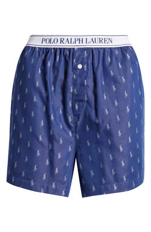 Shop Polo Ralph Lauren Pony Boxers In Navy