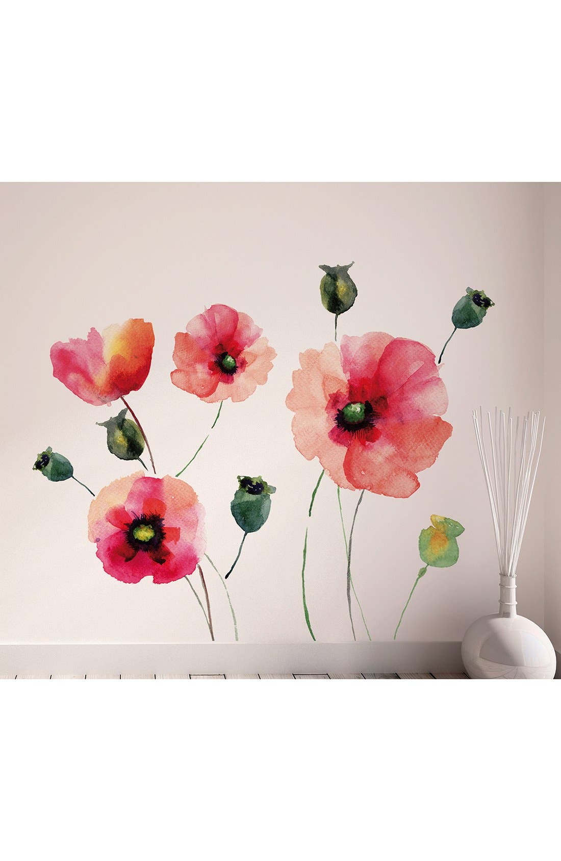 Wallpops 'Watercolor Poppies' Wall Decals Nordstrom