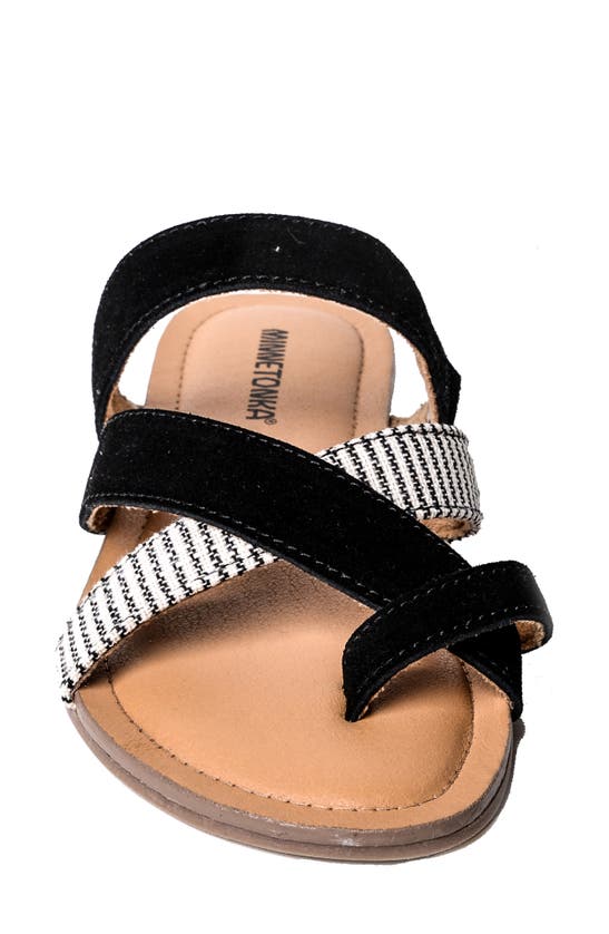 Shop Minnetonka Faribee Strappy Sandal In Black Multi
