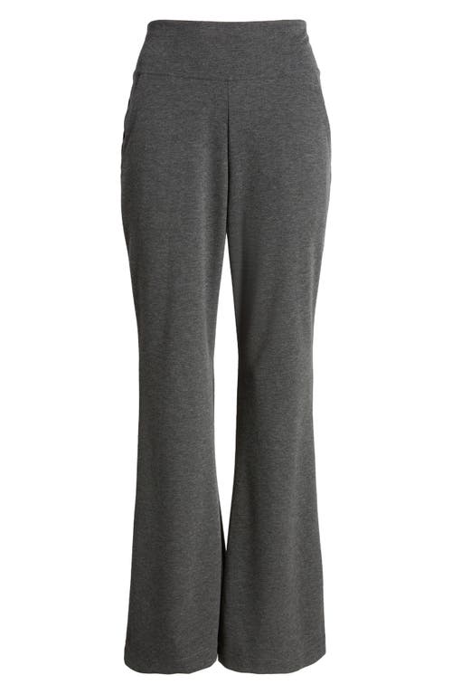 Hue Ponte Knit Flare Leggings In Grey Heather
