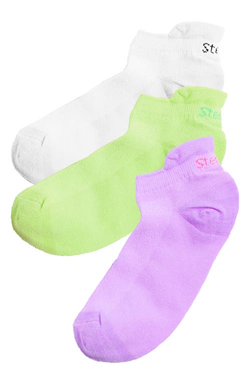 Stems 3-pack Lightweight Training Socks In White/mauve/mint