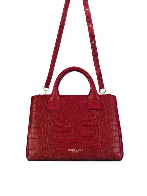 Teddy Blake Bella Croco 12" In Dark Red