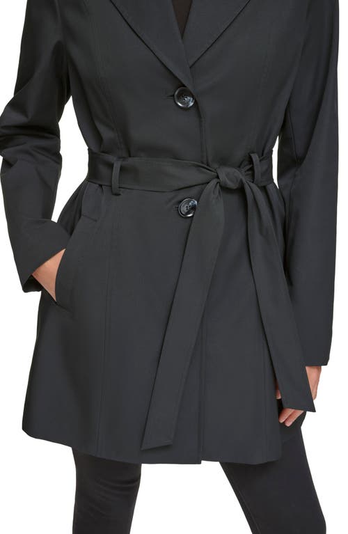 Kenneth Cole Lightweight Soft Shell Trench Coat In Black