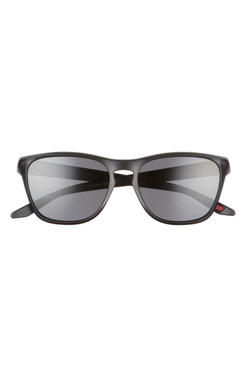 Shop Oakley Manorburn 56mm Square Sunglasses In Matte Black/prizm Grey