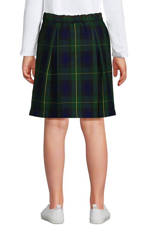 Shop Lands' End School Uniform Girls Plaid Skort Top Of Knee In Hunter/classic Navy Plaid