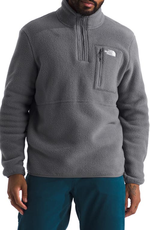 Shop The North Face Yumiori Half Zip Recycled Fleece Pullover In Smoked Pearl/smoked Pearl