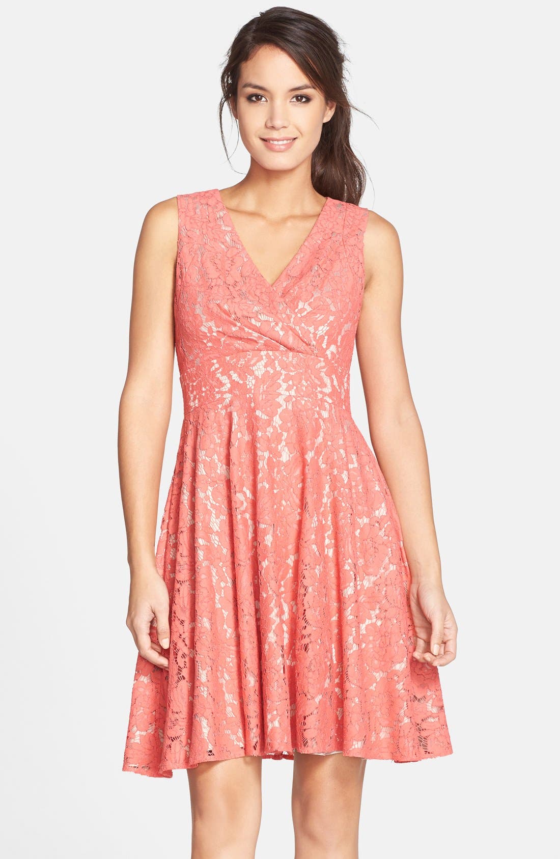 Eliza J Lace Fit & Flare Dress (Regular & Petite) Nordstrom